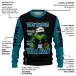 Jacksonville Jaguars Sweater Personalized Grinch Fierce Teal Best Selling