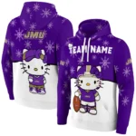 James Madison Dukes Hoodie Custom Hello Kitty Purple Best Selling
