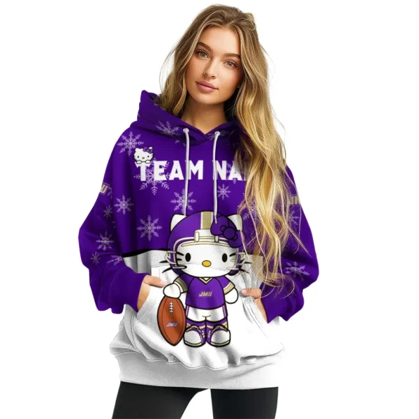 James Madison Dukes Hoodie Custom Hello Kitty Purple High Quality