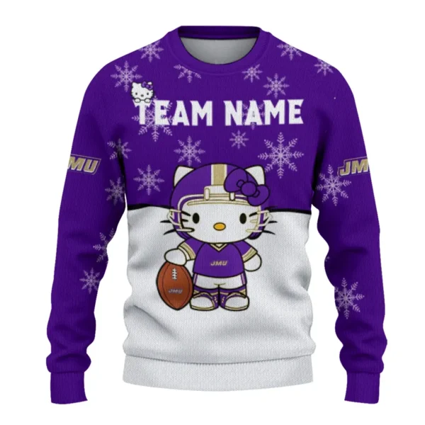 James Madison Dukes Sweater Personalized Hello Kitty Purple Best Selling