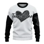 Juventus Sweater Personalized Heart Sketch Black White Best Selling