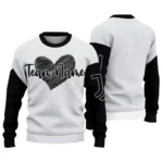 Juventus Sweater Personalized Heart Sketch Black White Best Selling