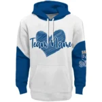 Kansas City Royals Hoodie Customized Scribble Heart Royal Blue White Best Selling