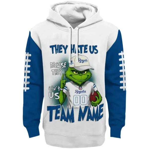 Kansas City Royals Hoodie Personalized Grinch Fierce Royal Blue Best Selling
