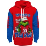 Kansas Jayhawks Hoodie Custom Grinch Fierce Blue Best Selling