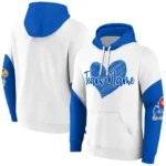 Kansas Jayhawks Hoodie Personalized Scribble Heart Blue White Best Selling