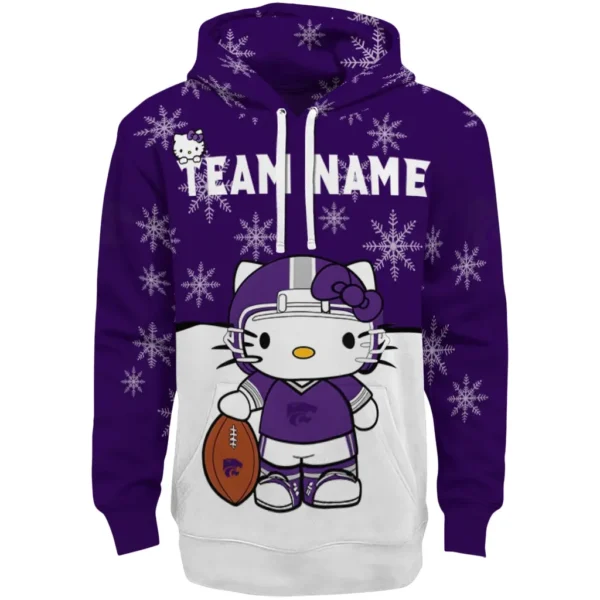 Kansas State Wildcats Hoodie Custom Hello Kitty Purple Best Selling