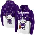 Kansas State Wildcats Hoodie Custom Hello Kitty Purple Best Selling