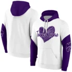 Kansas State Wildcats Hoodie Customized Scribble Heart Purple White Best Selling
