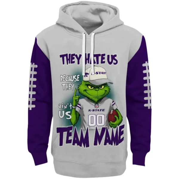 Kansas State Wildcats Hoodie Personalized Grinch Fierce Purple Best Selling
