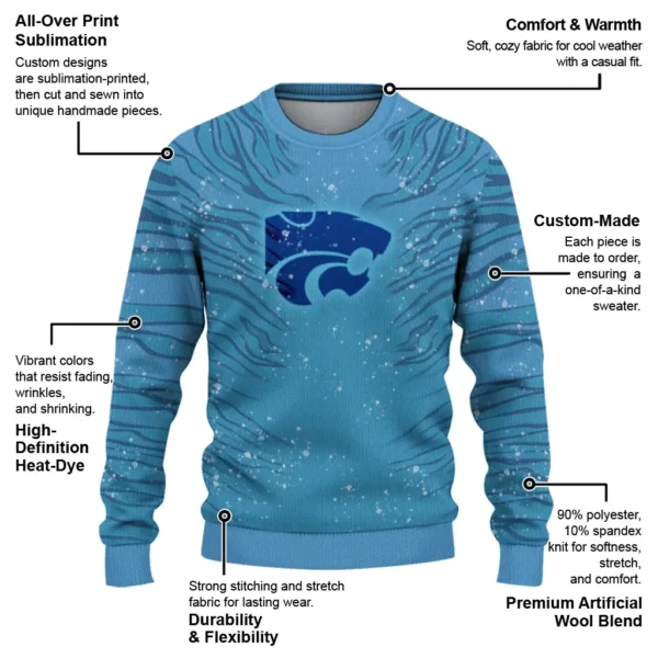 Kansas State Wildcats Sweater Custom Tiger Pattern New Arrival