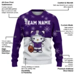Kansas State Wildcats Sweater Personalized Hello Kitty Purple Best Selling