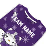 Kansas State Wildcats Sweater Personalized Hello Kitty Purple Best Selling