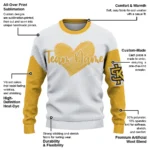 Kennesaw State Owls Sweater Personalized Heart Sketch Gold White Best Selling