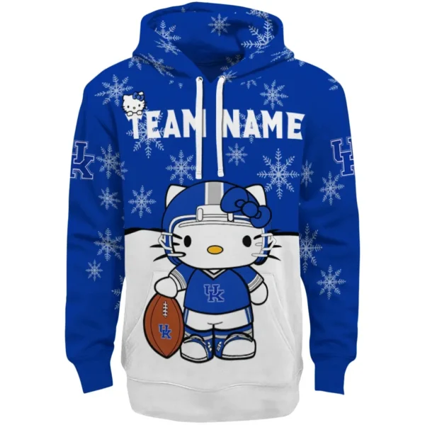 Kentucky Wildcats Hoodie Personalized Hello Kitty Blue Best Selling
