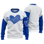 Kentucky Wildcats Sweater Customized Heart Sketch Blue White Best Selling