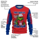 La Tech Sweater Personalized Grinch Fierce Blue Best Selling