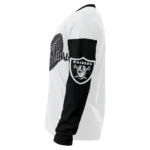 Las Vegas Raiders Sweater Personalized Heart Sketch Black White Best Selling