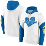 Leeds United Hoodie Customized Scribble Heart Blue White Best Selling