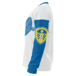 Leeds United Sweater Personalized Heart Sketch Blue White Best Selling