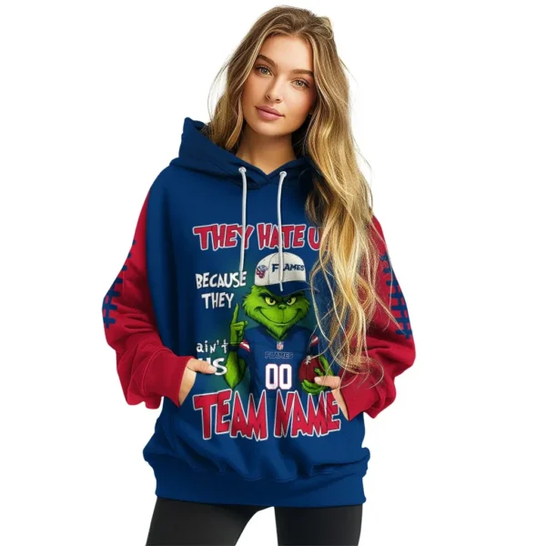 Liberty Flames Hoodie Custom Grinch Fierce Red High Quality