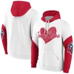 Liberty Flames Hoodie Personalized Scribble Heart Red White Best Selling