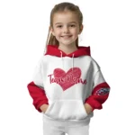 Liberty Flames Hoodie Personalized Scribble Heart Red White Best Selling