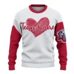 Liberty Flames Sweater Custom Heart Sketch Red White Best Selling