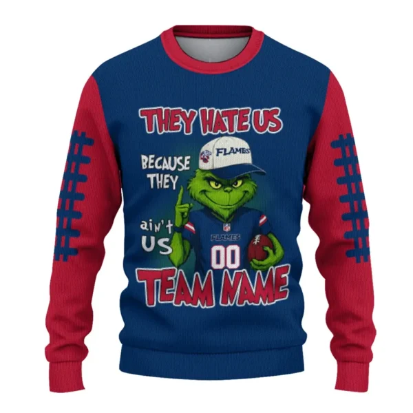 Liberty Flames Sweater Personalized Grinch Fierce Red Best Selling