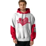 Liverpool Hoodie Personalized Scribble Heart Red White Best Selling