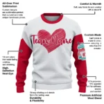 Liverpool Sweater Custom Heart Sketch Red White Best Selling