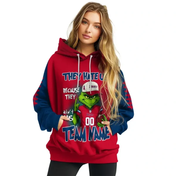 Los Angeles Angels Hoodie Custom Grinch Fierce Blue High Quality