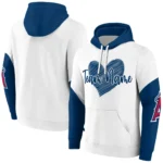 Los Angeles Angels Hoodie Personalized Scribble Heart Blue White Best Selling