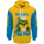 Los Angeles Chargers Hoodie Custom Grinch Fierce Blue Best Selling