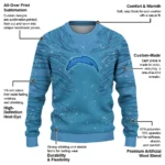 Los Angeles Chargers Sweater Customized Tiger Pattern Best Selling