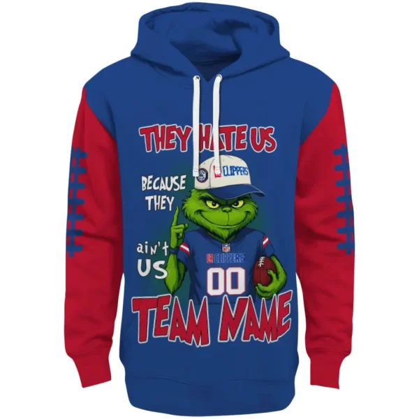 Los Angeles Clippers Hoodie Custom Grinch Fierce Red Best Selling