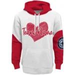 Los Angeles Clippers Hoodie Personalized Scribble Heart Red White Best Selling