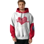 Los Angeles Clippers Hoodie Personalized Scribble Heart Red White Best Selling