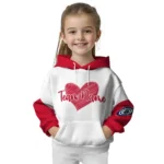 Los Angeles Clippers Hoodie Personalized Scribble Heart Red White Best Selling