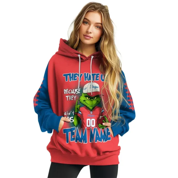 Los Angeles Dodgers Hoodie Customized Grinch Fierce Blue High Quality