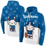 Los Angeles Dodgers Hoodie Personalized Hello Kitty Blue Best Selling