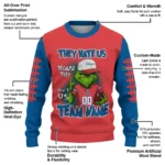 Los Angeles Dodgers Sweater Custom Grinch Fierce Blue Best Selling
