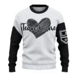 Los Angeles Kings Sweater Customized Heart Sketch Black White Best Selling