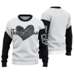 Los Angeles Kings Sweater Customized Heart Sketch Black White Best Selling