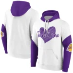 Los Angeles Lakers Hoodie Custom Scribble Heart Purple White Best Selling