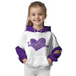Los Angeles Lakers Hoodie Custom Scribble Heart Purple White Best Selling