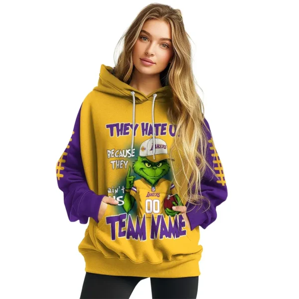 Los Angeles Lakers Hoodie Customized Grinch Fierce Purple High Quality