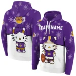 Los Angeles Lakers Hoodie Personalized Hello Kitty Purple Best Selling