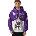 Los Angeles Lakers Hoodie Personalized Hello Kitty Purple Best Selling
