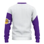 Los Angeles Lakers Sweater Customized Heart Sketch Purple White Best Selling